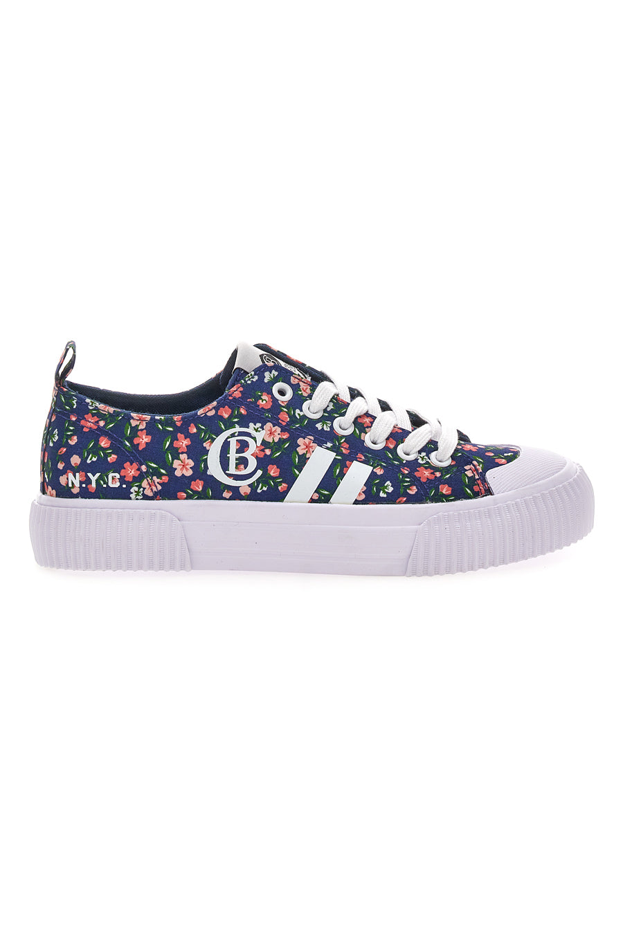 Sneakers Blu Floreale Cotton Belt Vesuvio Fantasy