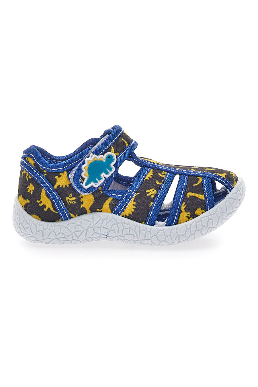 Sandali Neri con Rifiniture Blu e Dinosauri Pitt Kids 2492