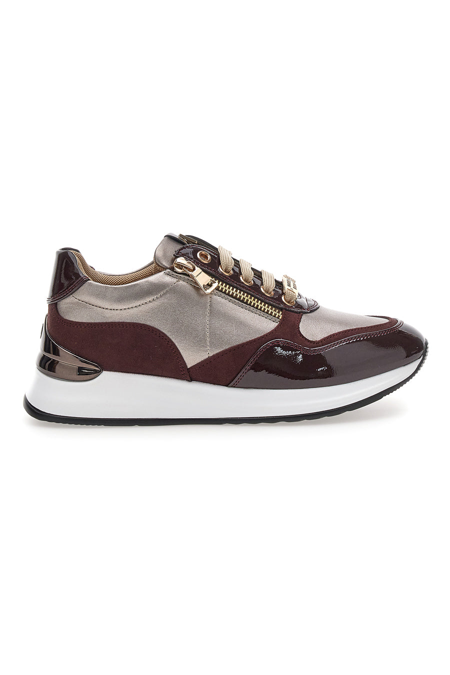 Sneakers bordeaux e beige Mariella Burani 51742C1149