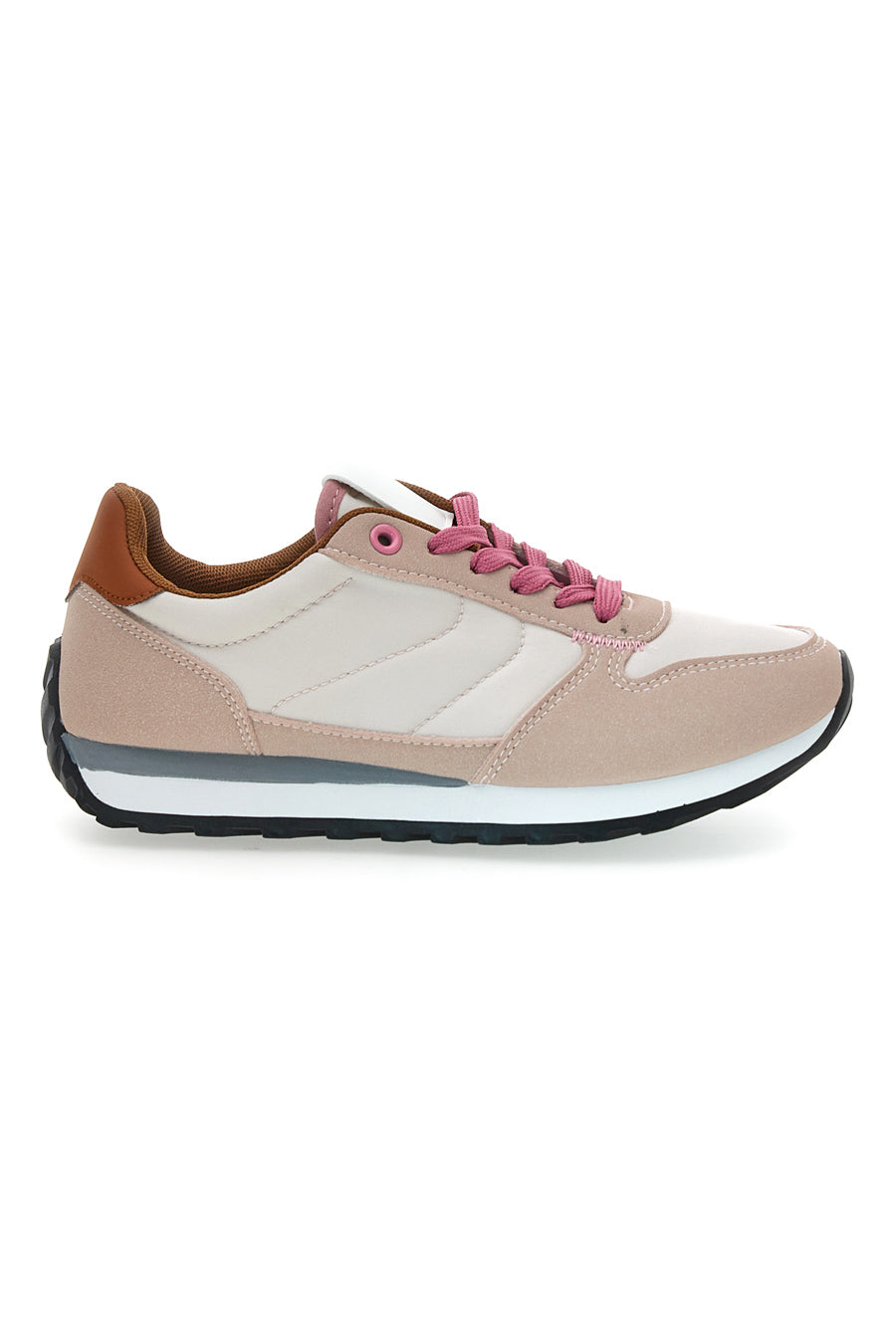 Sneakers rosa e bianche con lacci First Lady GB2015