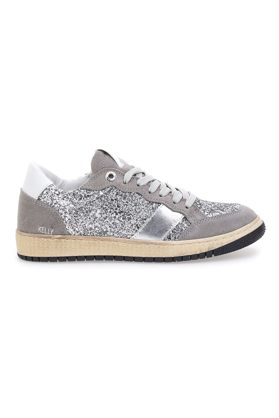 Sneakers grigio argento in pelle Pittarello Capsule Kelly
