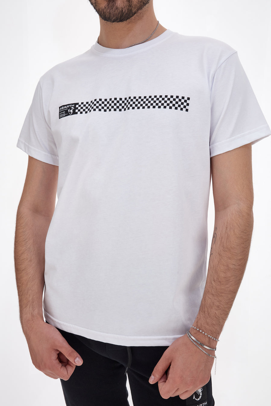 T-Shirt Bianche Maniche Corte Made In Italy Abarth AH24SS164