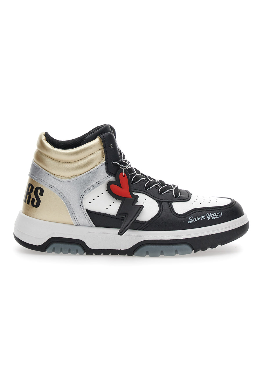 Sneakers Alte Bianche e Nere Sweet Years 8580