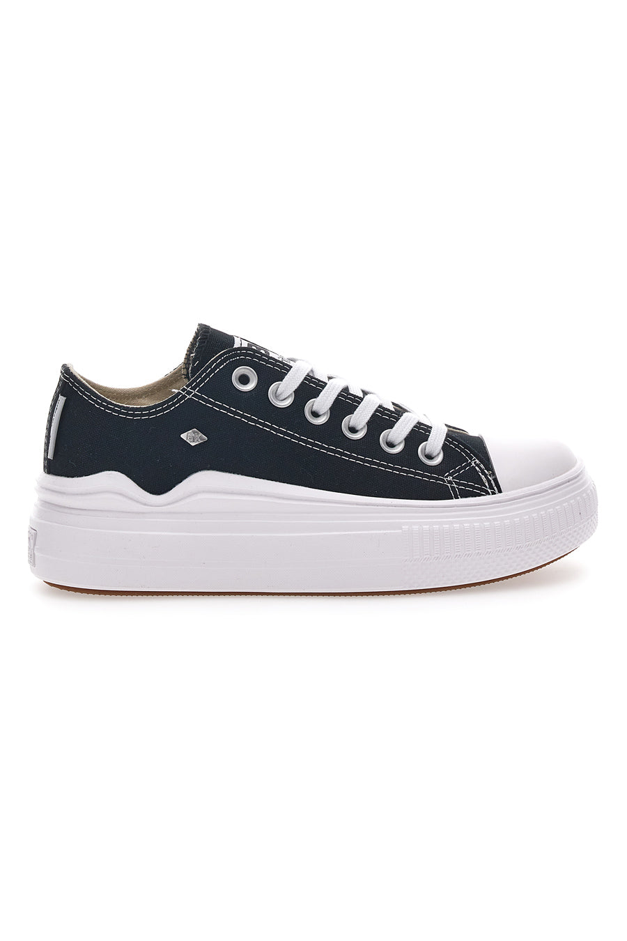 Sneakers Nere e Bianche In Tela British Knights Kaya Flow Low