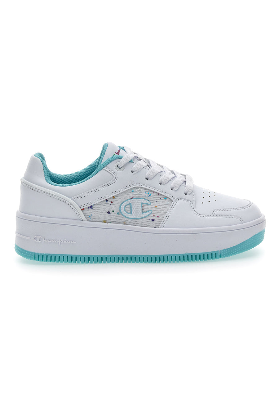 Sneakers Bianche e Champion Rebound Platform Abstract G PS