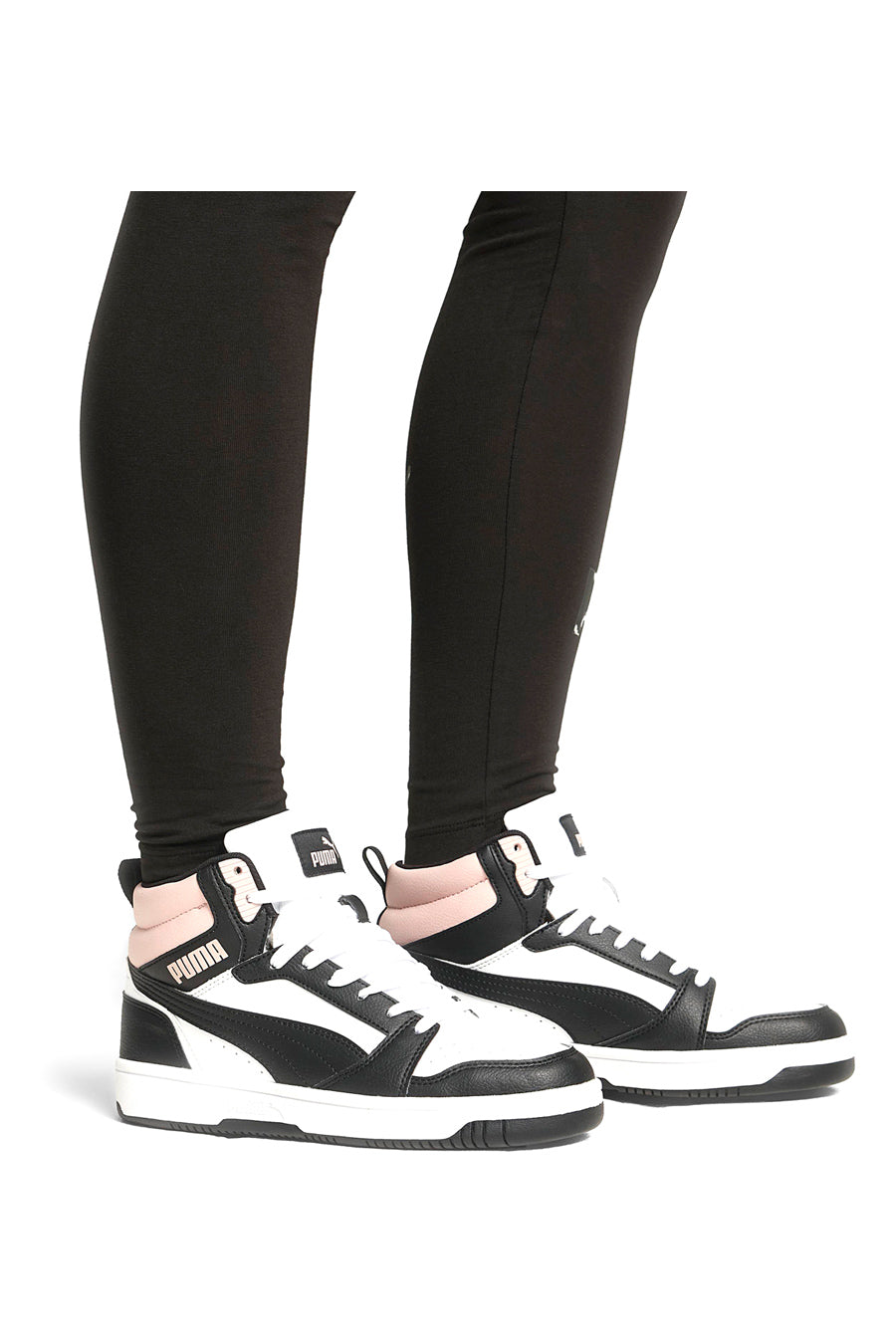 Sneakers Alte Bianche e Nere PUMA REBOUND V6