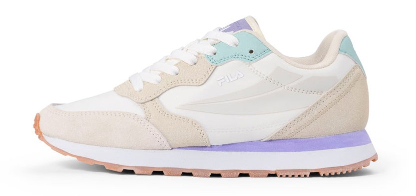 Sneakers bianche e beige con suola a contrasto FILA COURTBAY