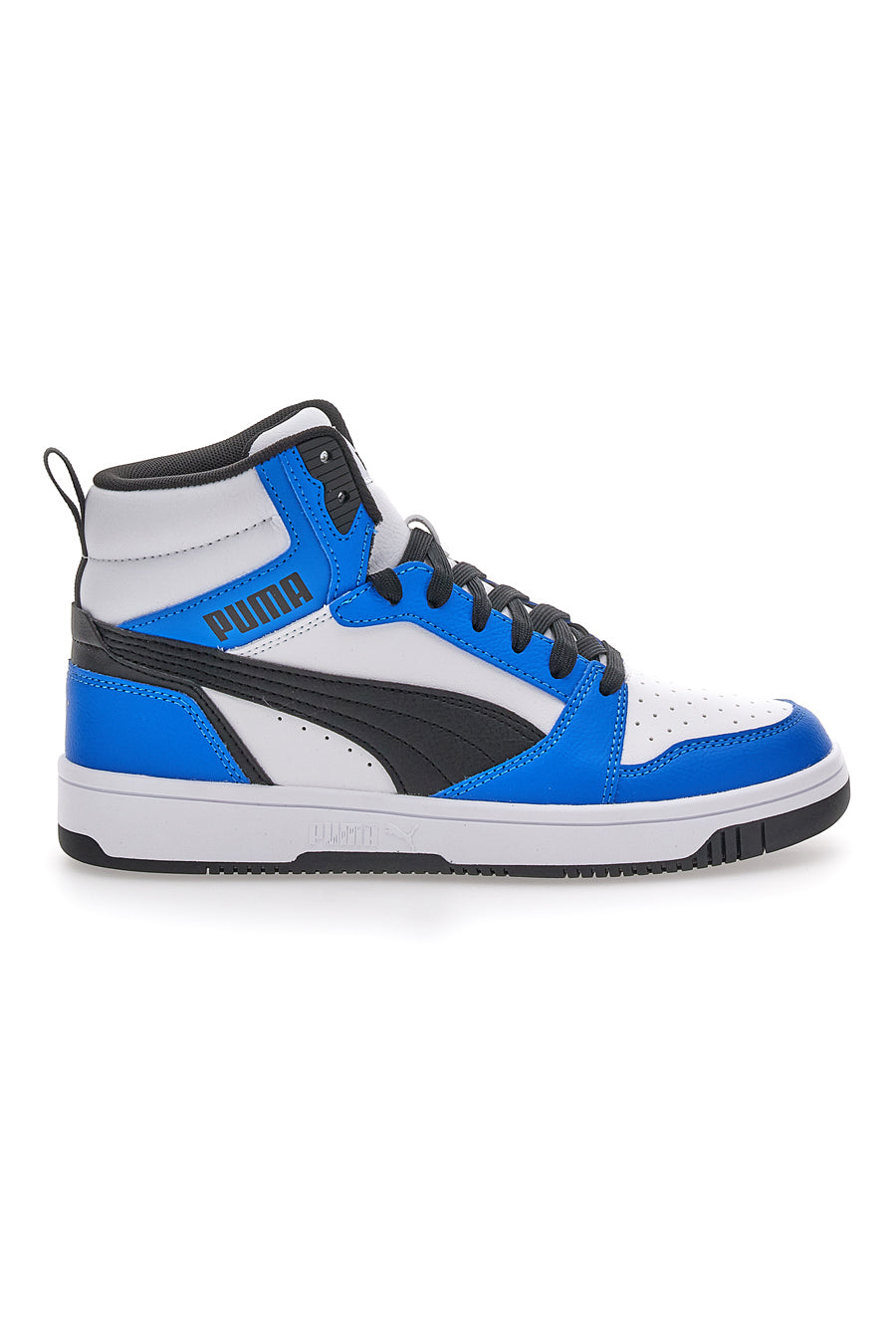 Sneakers Bianche e Blu Mid-Cut Puma Rebound V6 Mid Jr