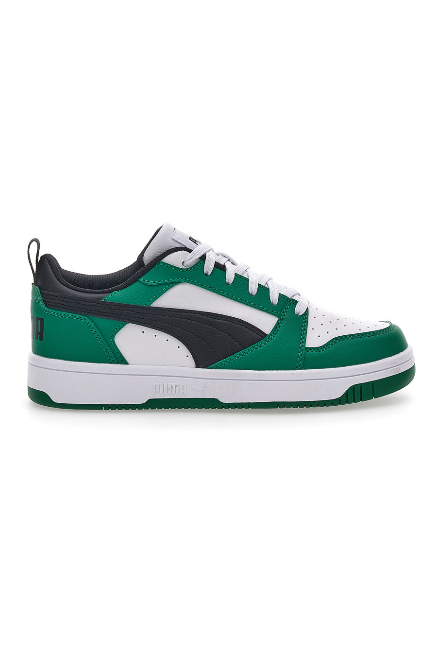 Sneakers Bianche e Verdi Puma Rebound V6 LO JR