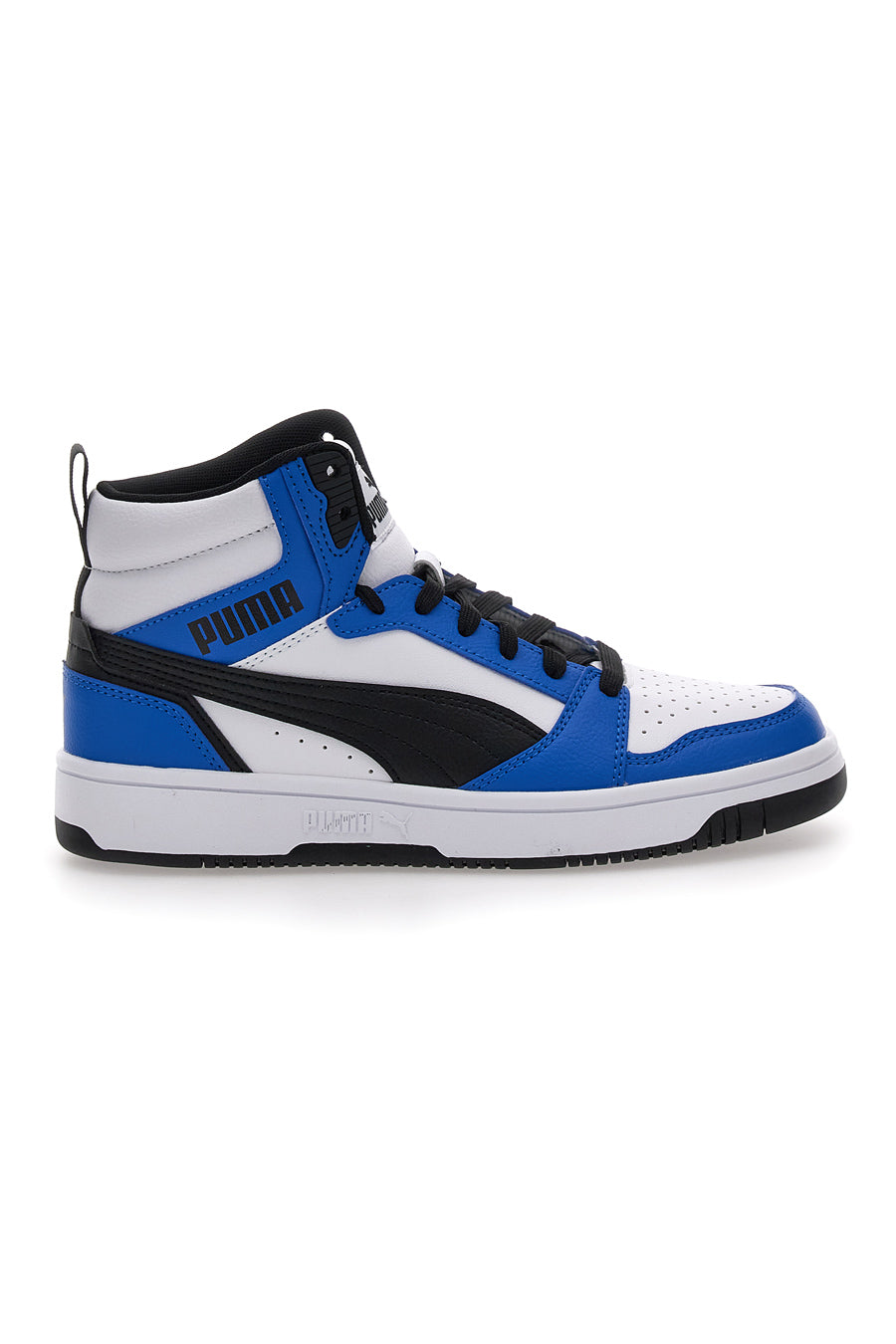 Sneakers alte Bianche e Blu Puma Rebound V6 mid