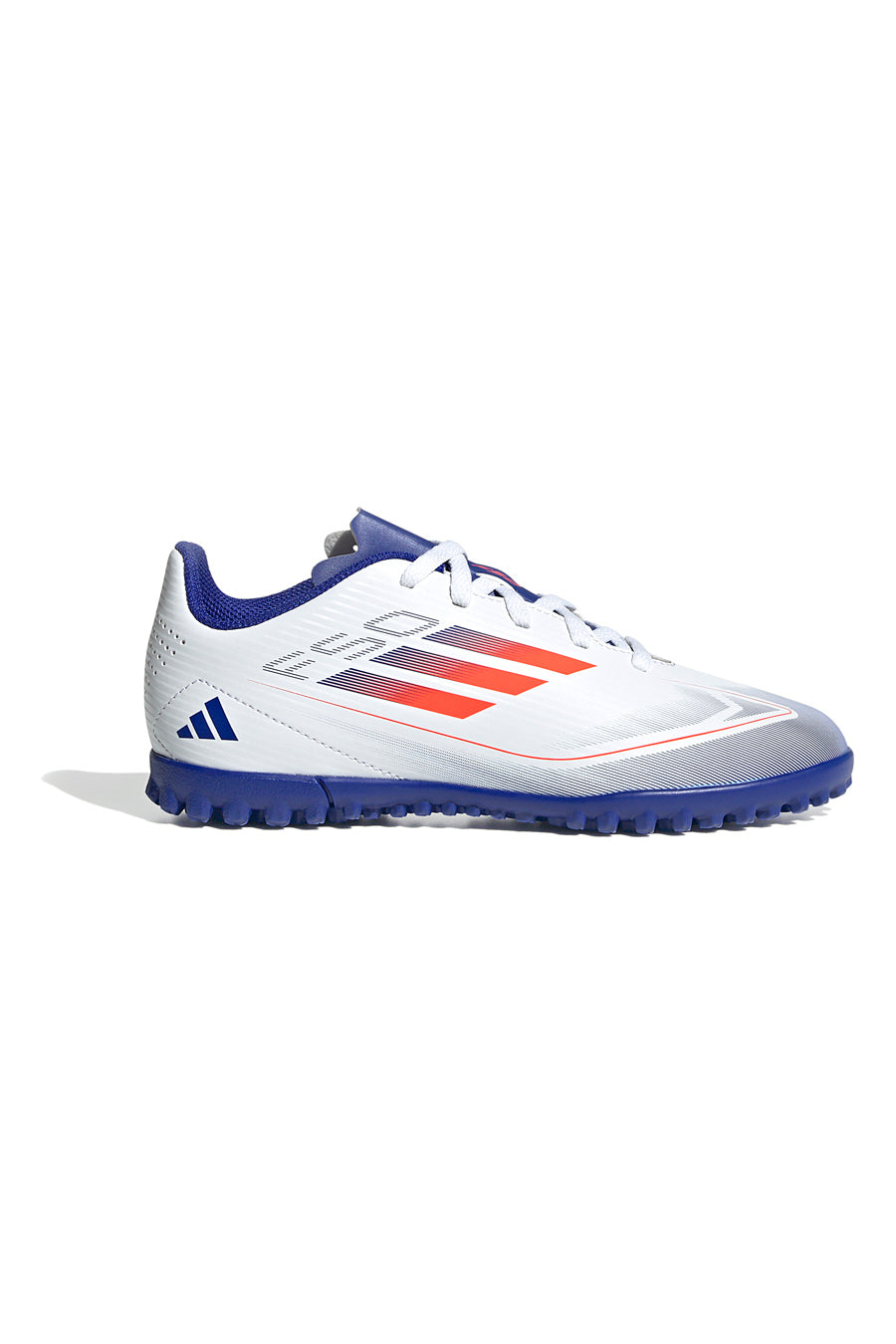 Scarpe da calcetto bianche e blu Adidas F50 Club TF J