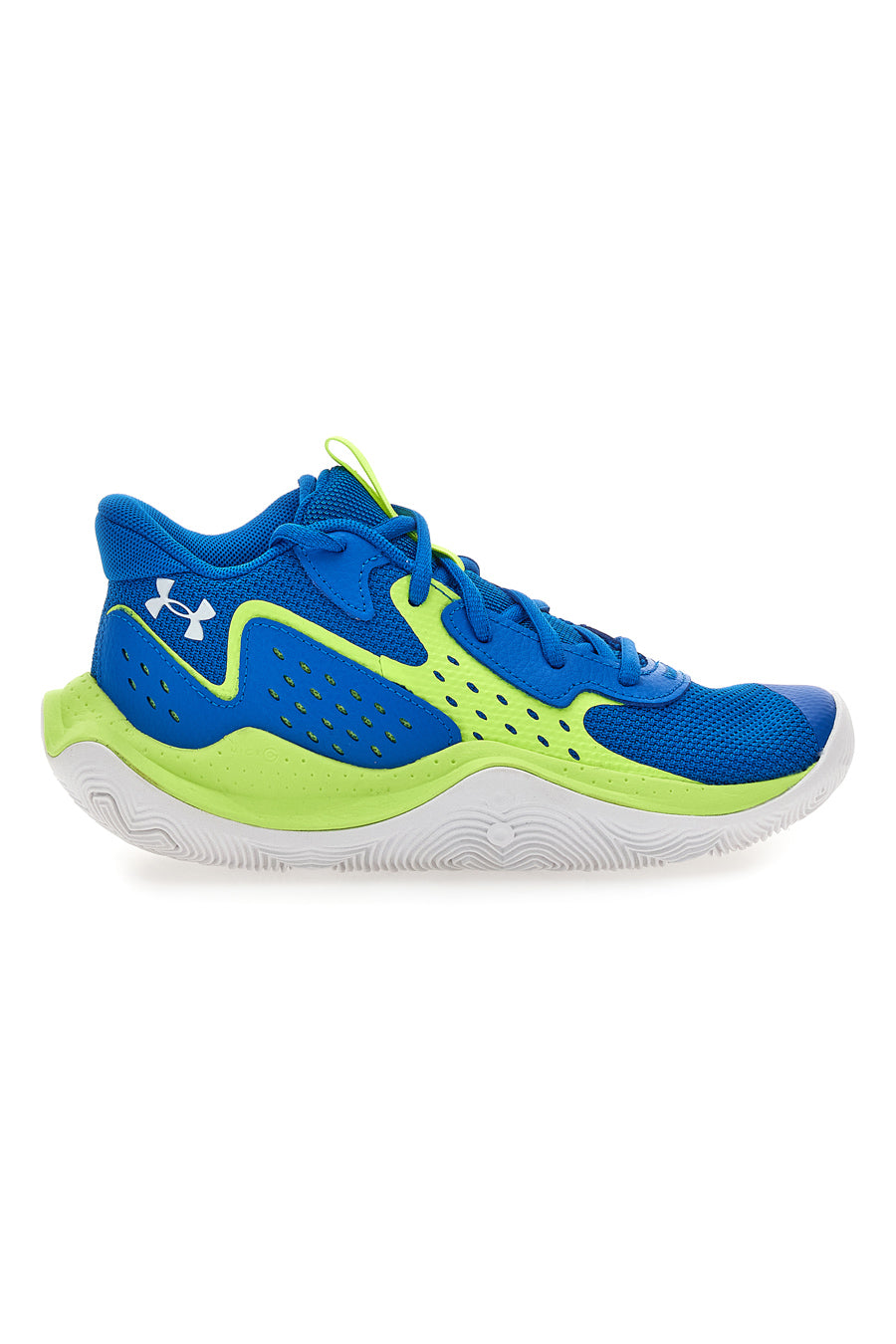 Scarpe da basket blu e lime Under armour UA GS JET '23