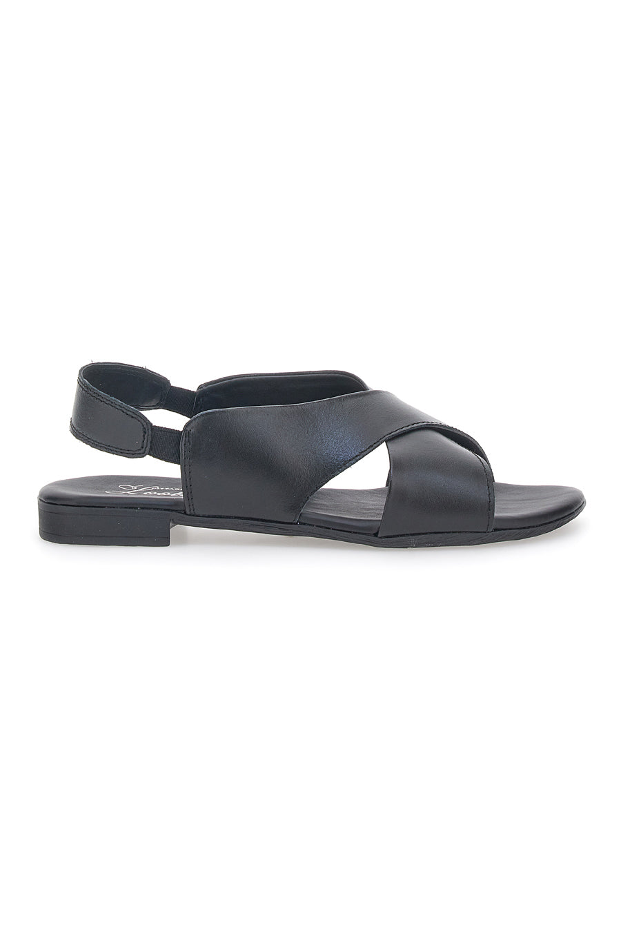 Sandali Flat Neri In Vera Pelle Pittarello Look 225435