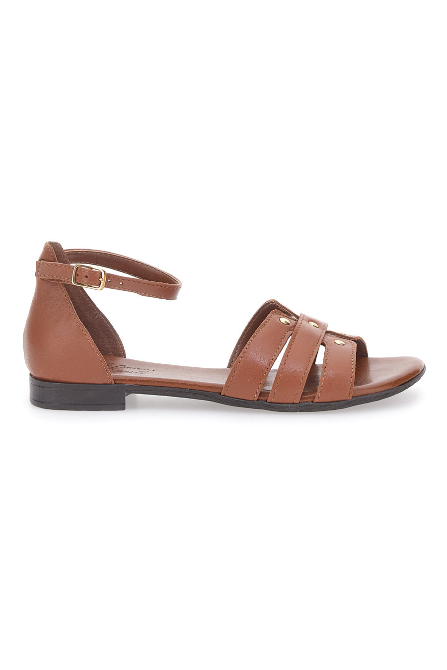 Sandali Marroni Bassi in Vera Pelle Pittarello Look 225485