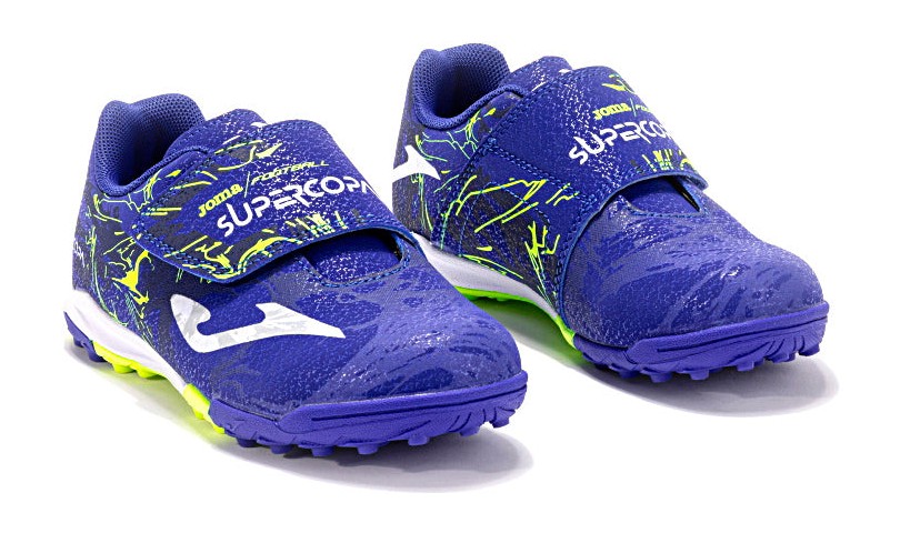 Scarpe calcio blu e gialle JOMA Super Copa Jr 2404