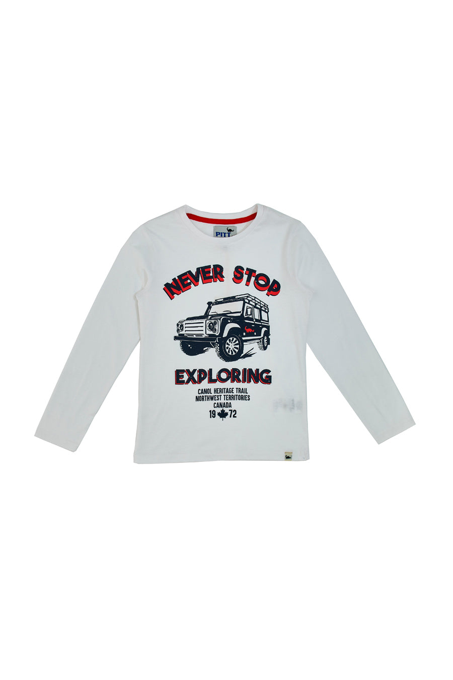 Maglia Maniche Lunghe Bianca Pitt Kids 2030