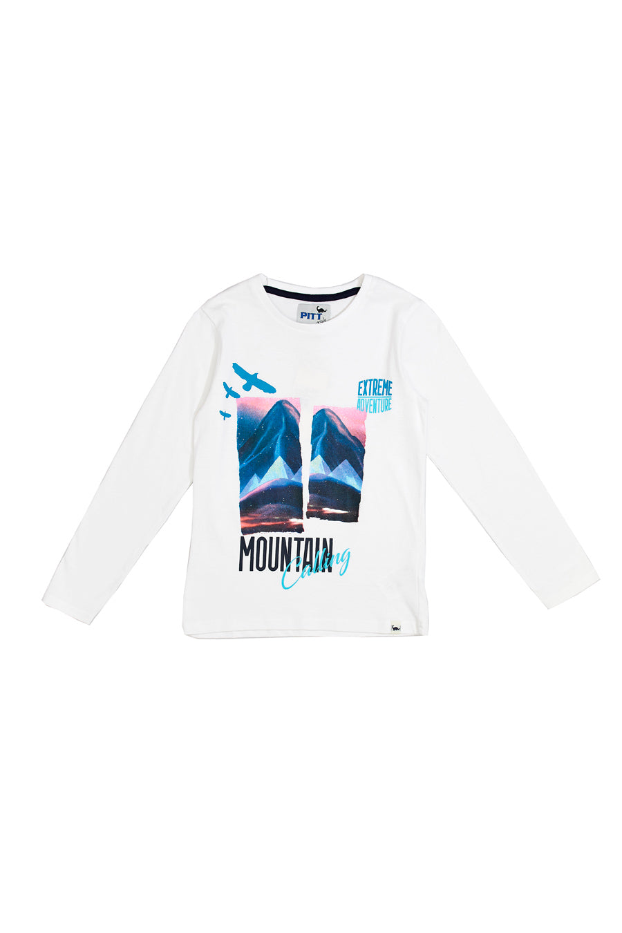 Maglia a Maniche Lunghe Bianca Pitt Kids 2068