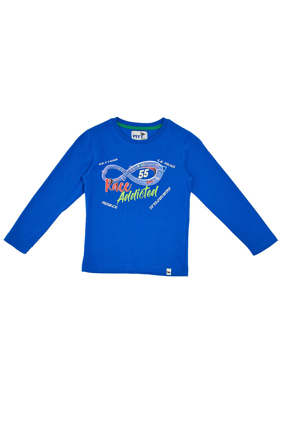 Maglietta Manica Lunga Pitt Kids 04007 Blu