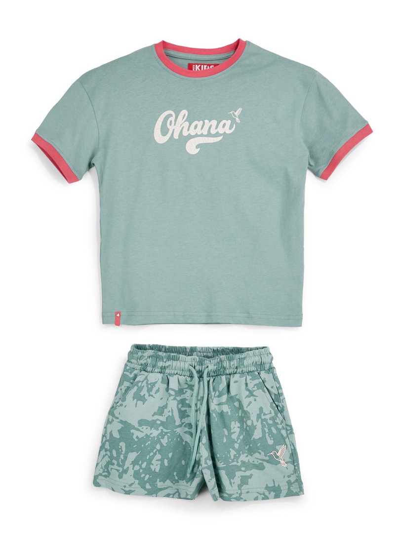 Completo verde con t-shirt e shorts Pitt kids PT-G-SE-9002