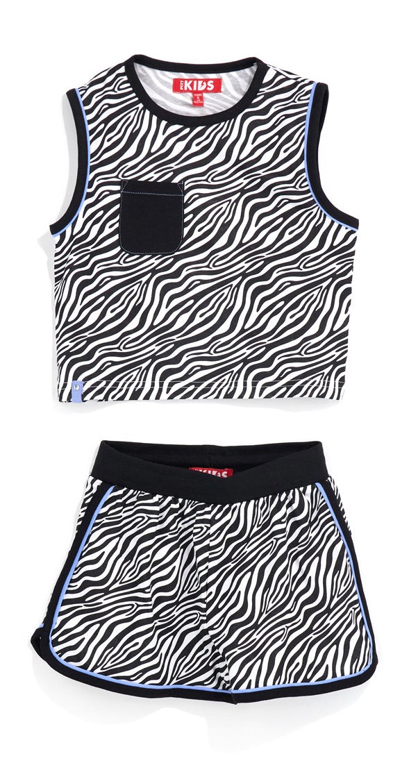 Completo nero e bianco fantasia zebrata Pitt kids PT-G-SE-9041