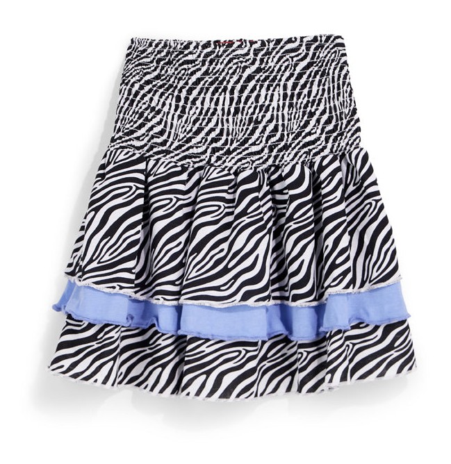 Gonna bianca e nera con stampa animalier Pitt kids PT-G-SK-9040