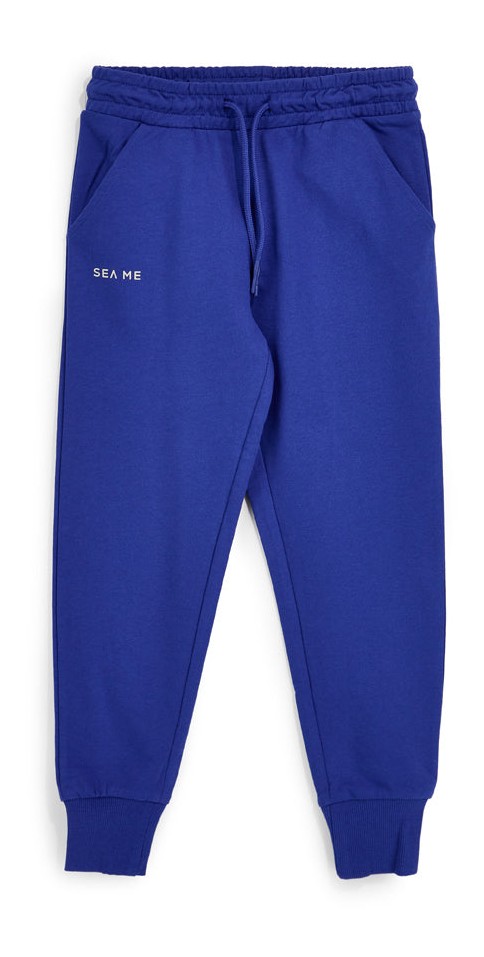 Pantaloni blu in cotone con coulisse Pitt kids Pt-b-p-9030