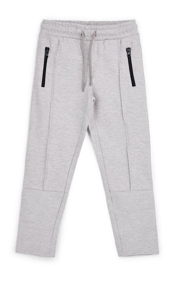 Pantaloni grigio con coulisse e zip Pitt kids Pt-b-p-9054