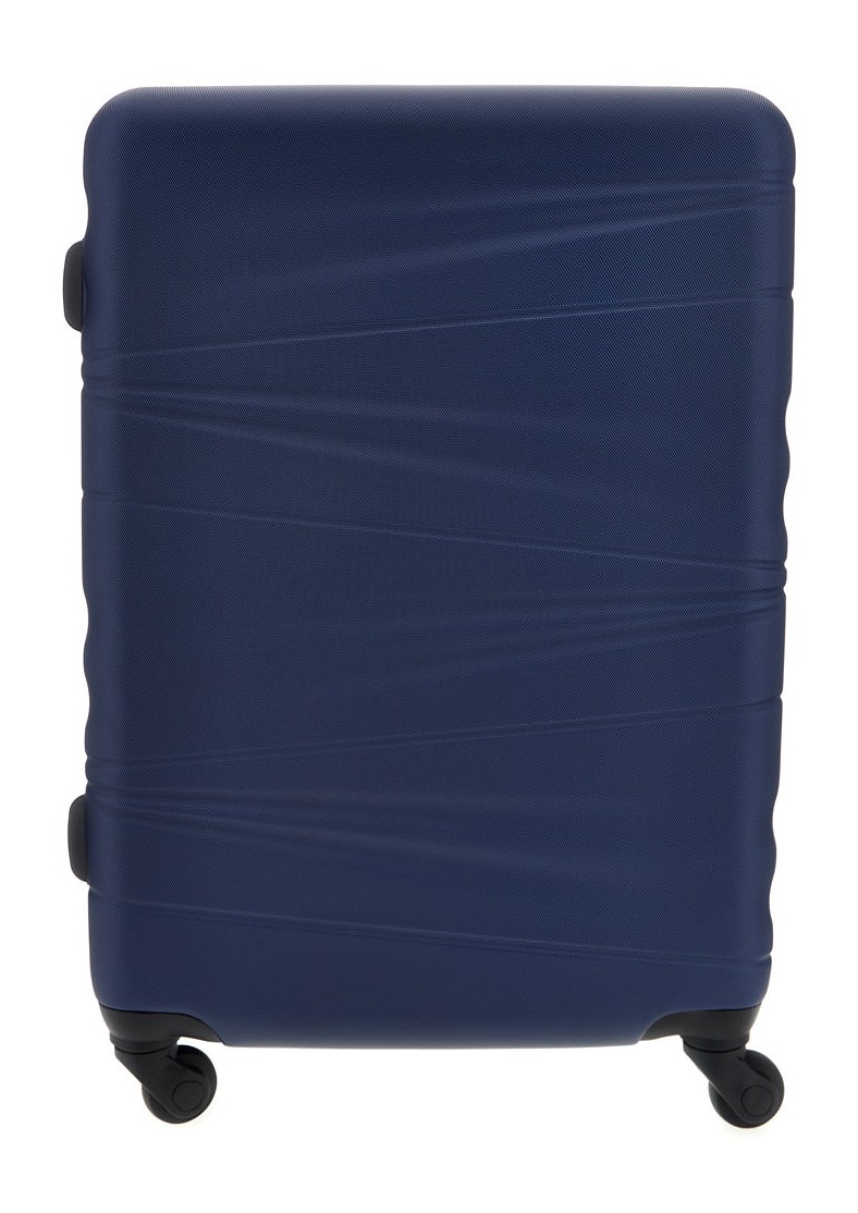 Trolley Valigia piccola rigida blu con 4 ruote Prima riga PR190/P