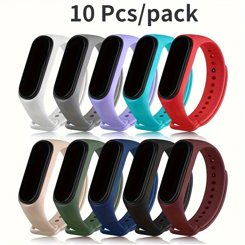 10 pezzi di cinghie per Xiaomi Band 7 6 5 4 3 braccialetto in…