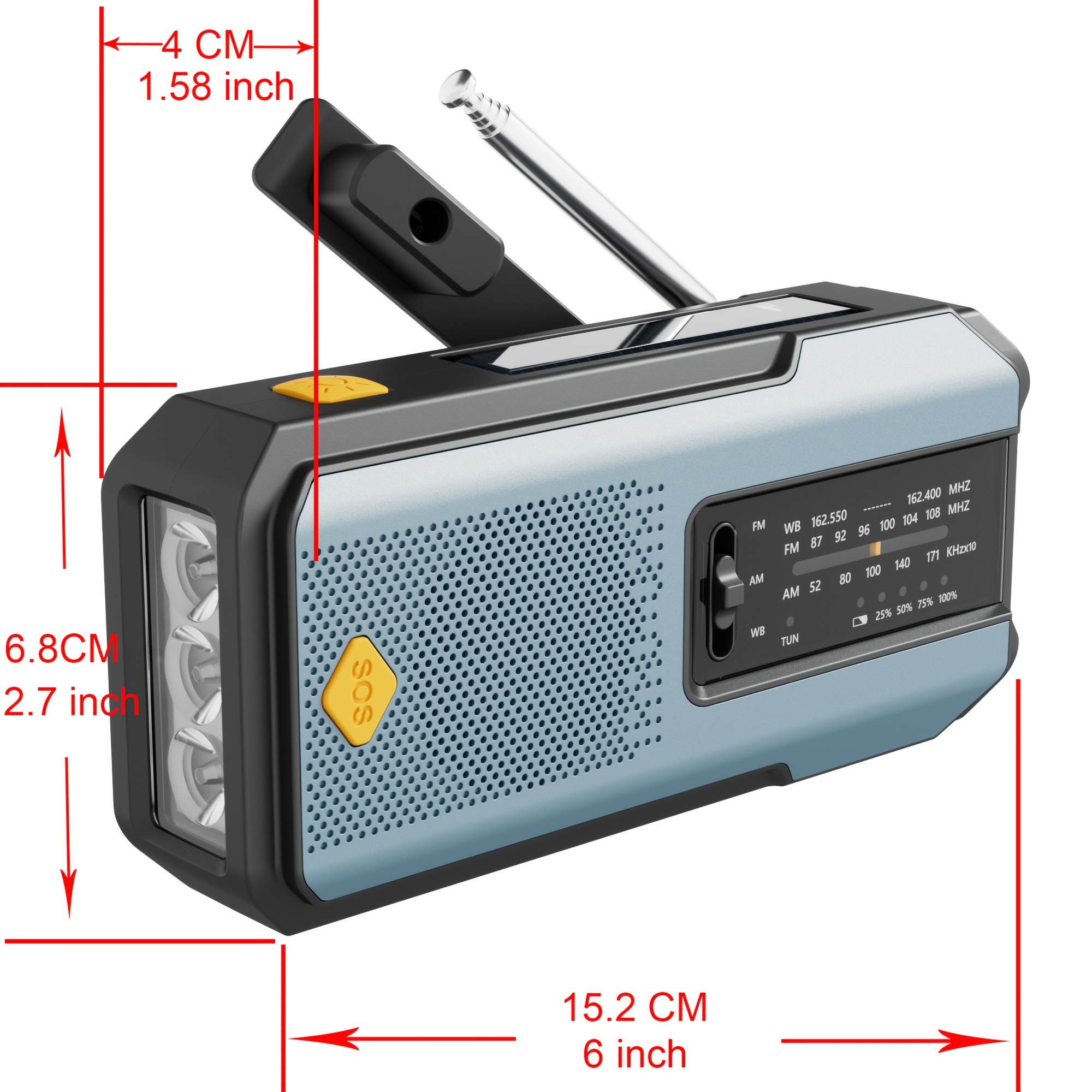 Radio a manovella Daykit, radio meteo di emergenza portatile…