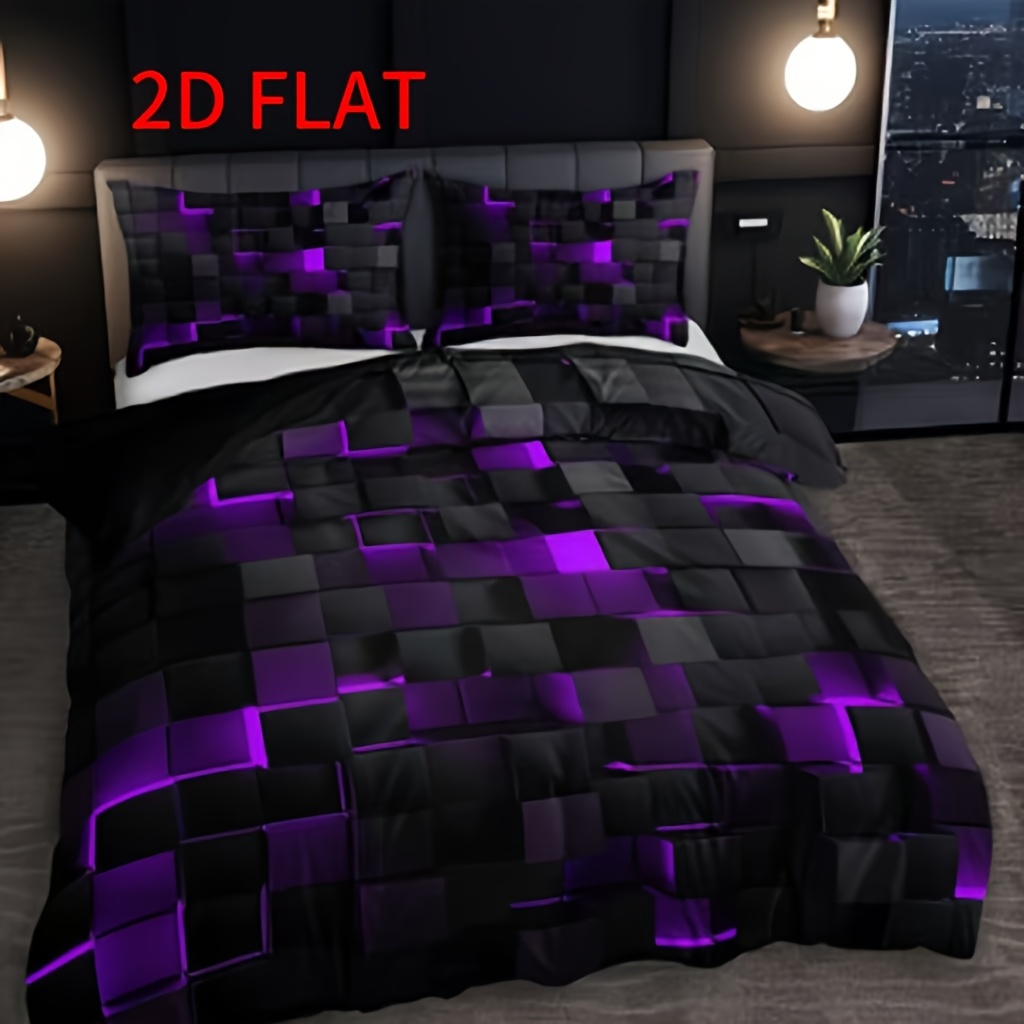 Set di 3 pezzi di biancheria da letto 2D piatta, alla moda, con…