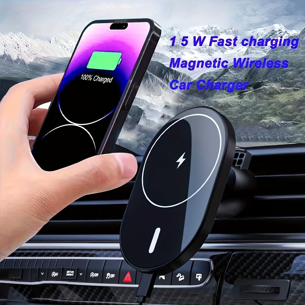 Caricabatterie Wireless Magnetico per Auto, 15W (Max) Ricarica…