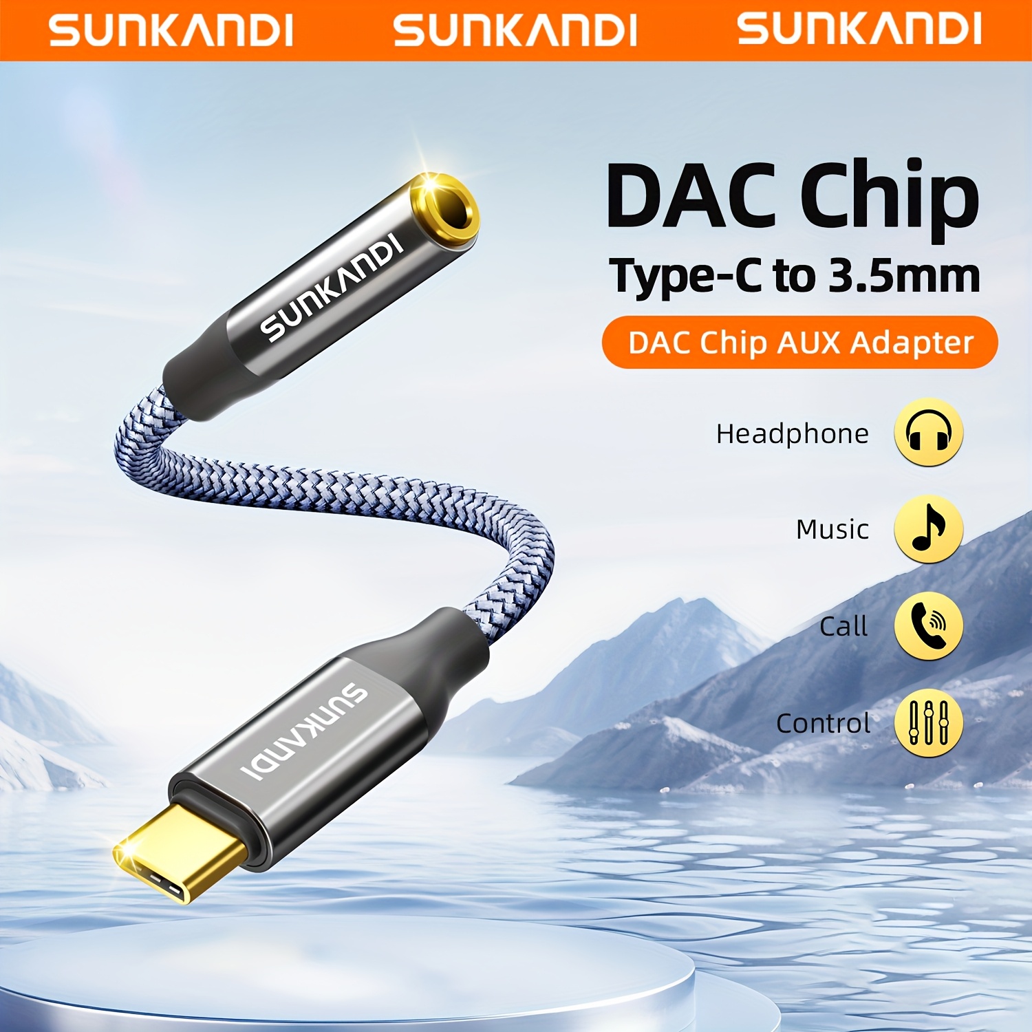 Adattatore SUNKANDI da USB C a femmina da 3,5 mm per cuffie…