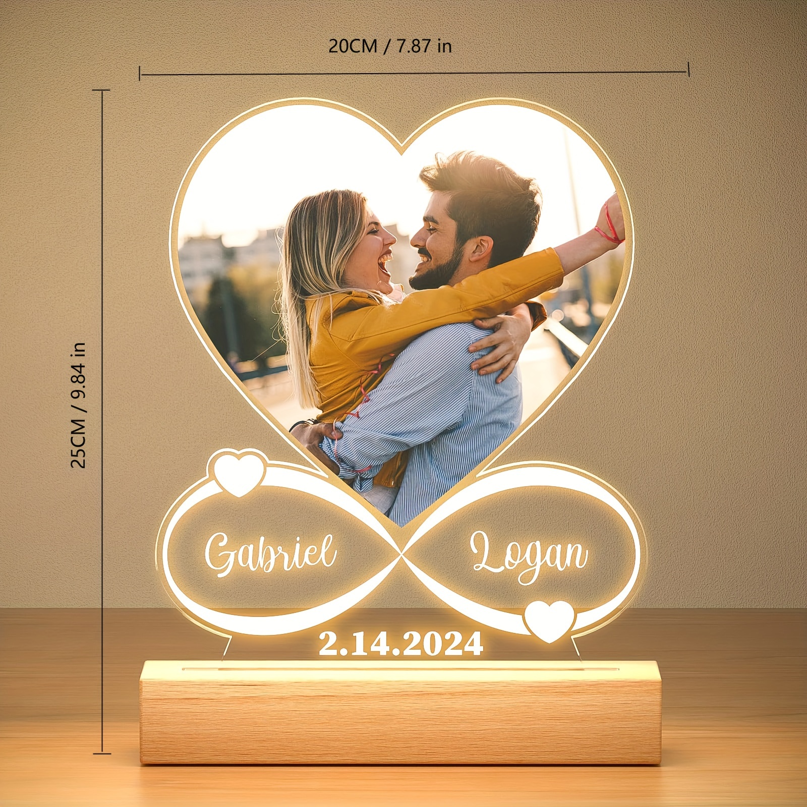 Cornice per foto personalizzata con luce notturna, cornice per…