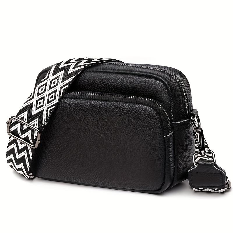 Borsa a Tracolla Donna in PU con Zip - Portafoglio Messenger…