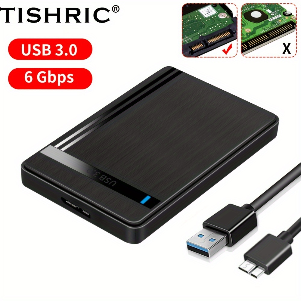 TISHRIC NUOVA Custodia HDD 6.35cm SATA a USB3.0 Adattatore per…