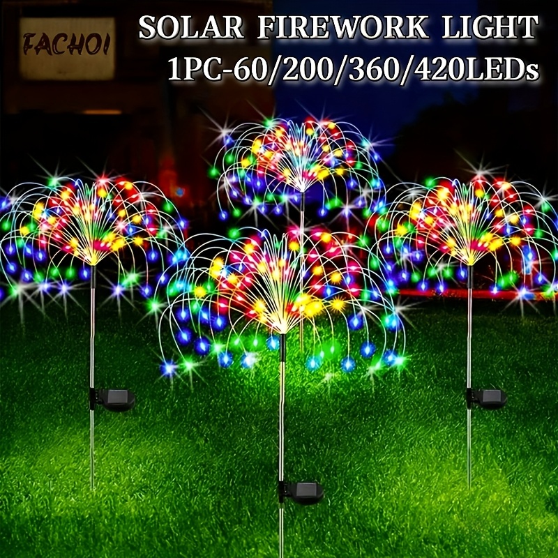 Luci Solari a Forma di Fuochi d'Artificio per Giardino, 12…