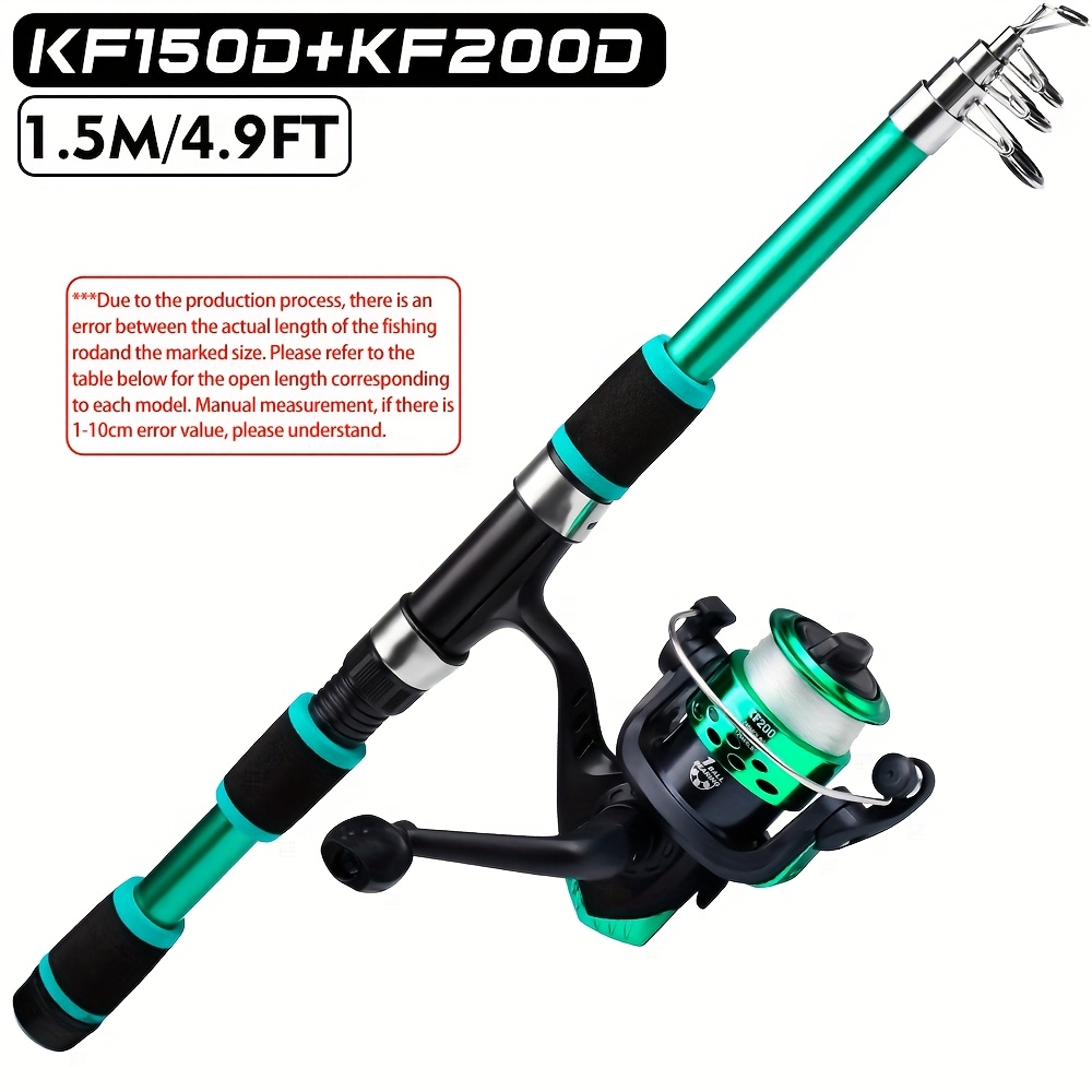 Canna da pesca a esca telescopica PROBEROS 149,35 cm/170,69 cm…