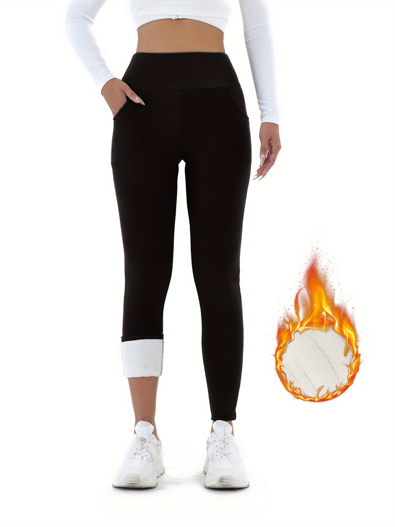 Pantaloni da donna autunno/inverno a vita alta multicolore con…