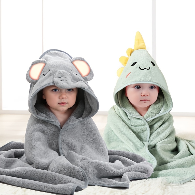 2 pz. mantelline con animali da cartone animato, accappatoi per…