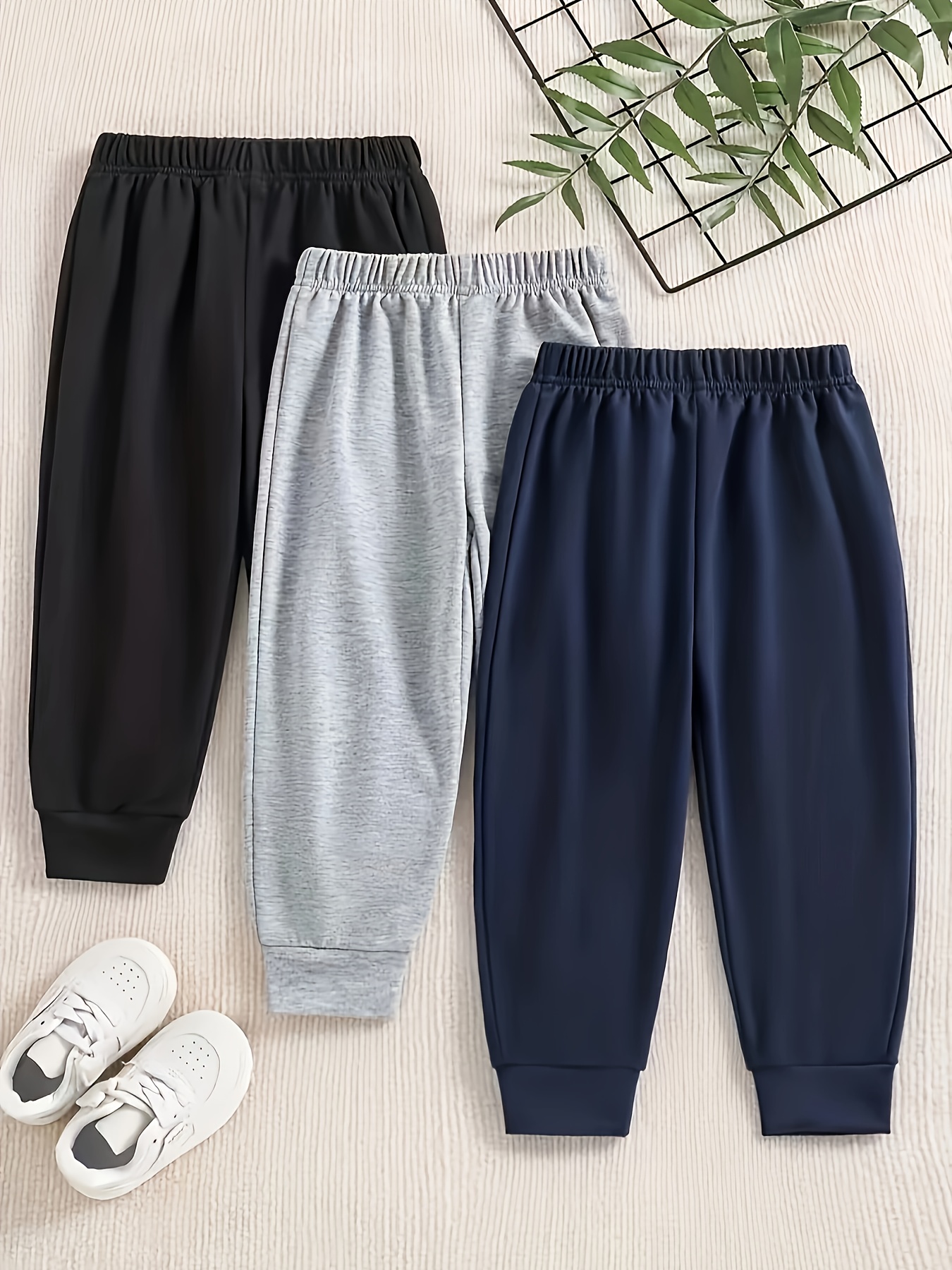 Pantaloni jogger traspiranti da ragazzo, 3 pezzi - Pantaloni da…
