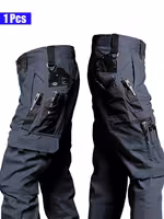 Set 1 pz, Pantaloni Tattici da Uomo, Pantaloni Cargo Multi-Tasca…