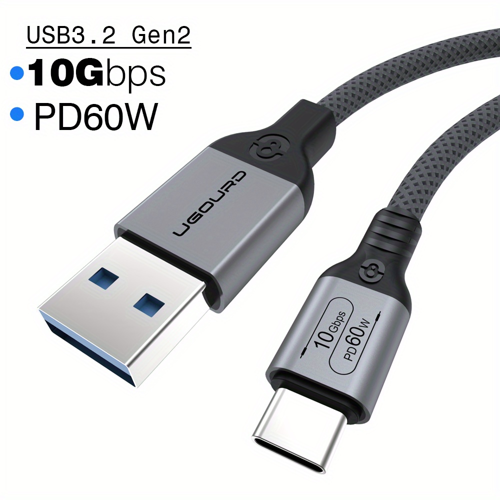 Cavo USB3.2 Gen2 USB3.1 10Gbps da USB-A a USB Type C, ricarica…