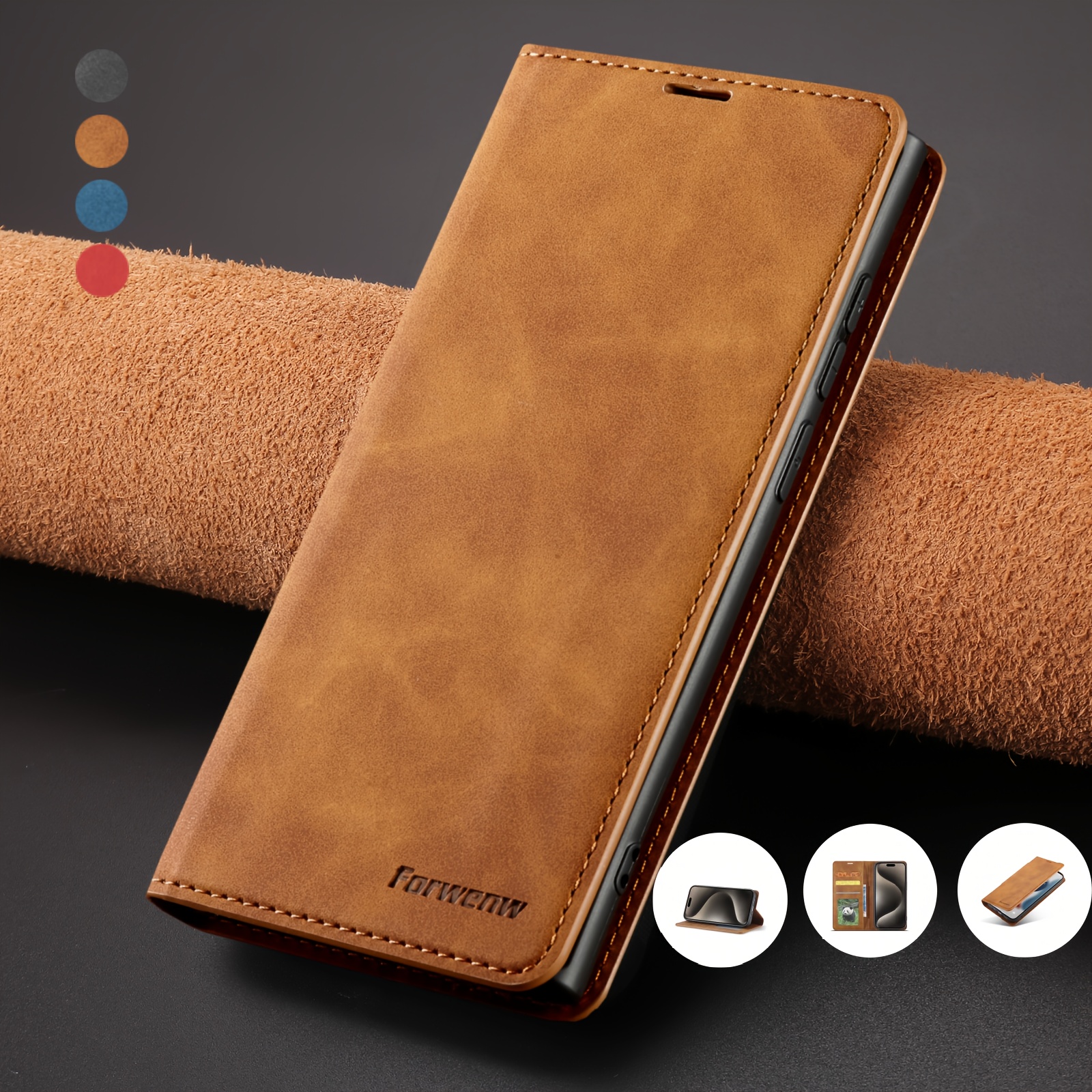 Cover per Telefono Resistente in Ecopelle, con Porta Carte…