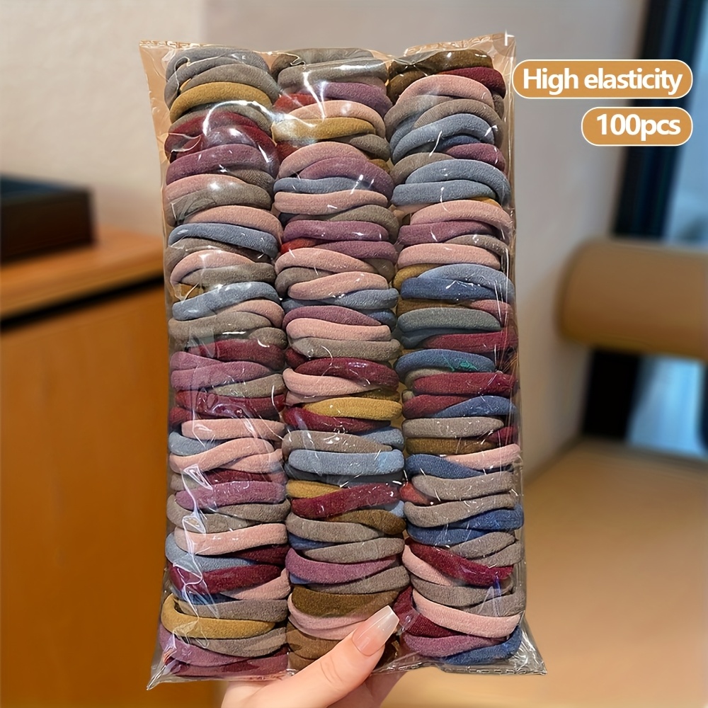 100 Elastici per Capelli Senza Cuciture ad Alta Elasticità in…