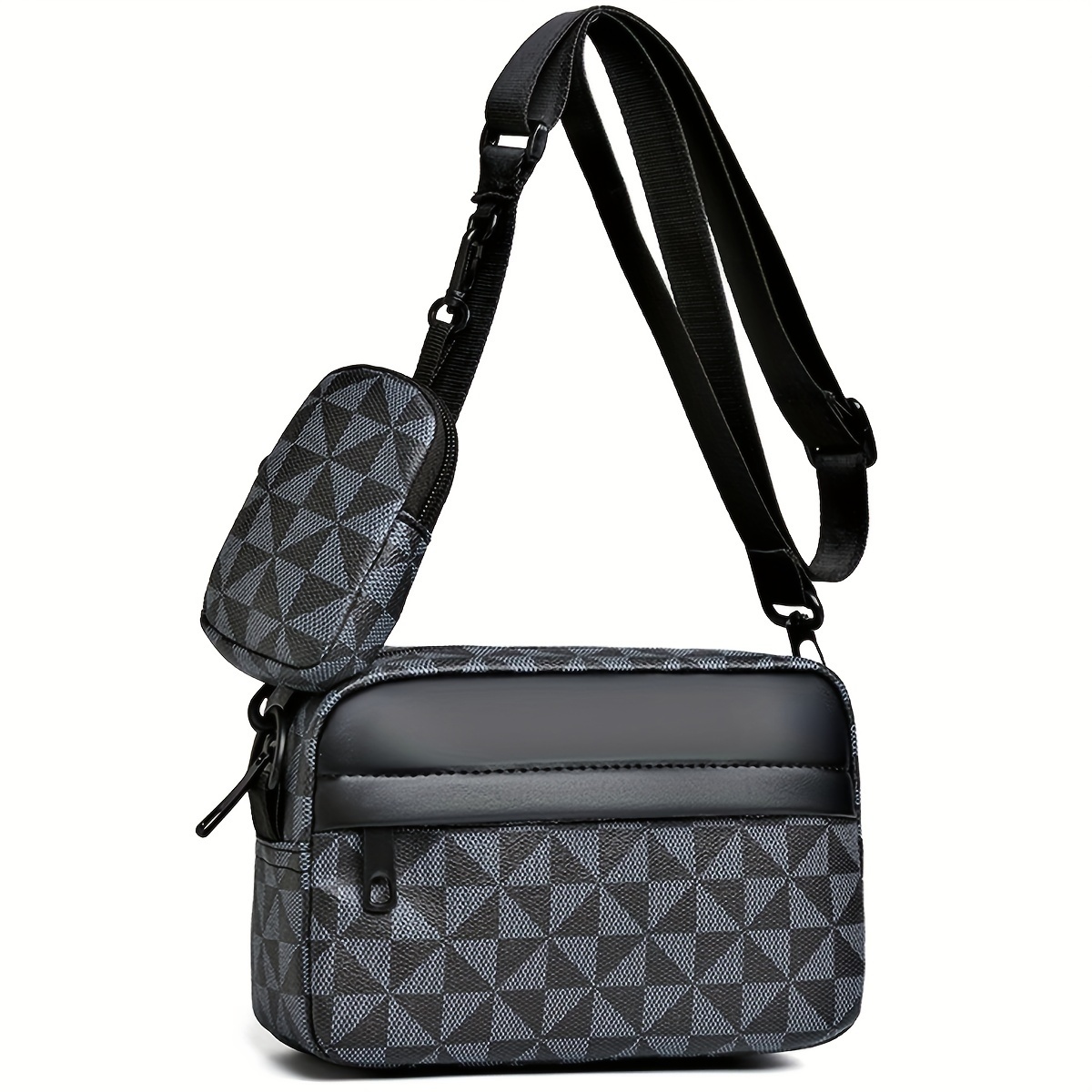 Borsa quadrata unisex, borsa a tracolla singola da uomo e da…