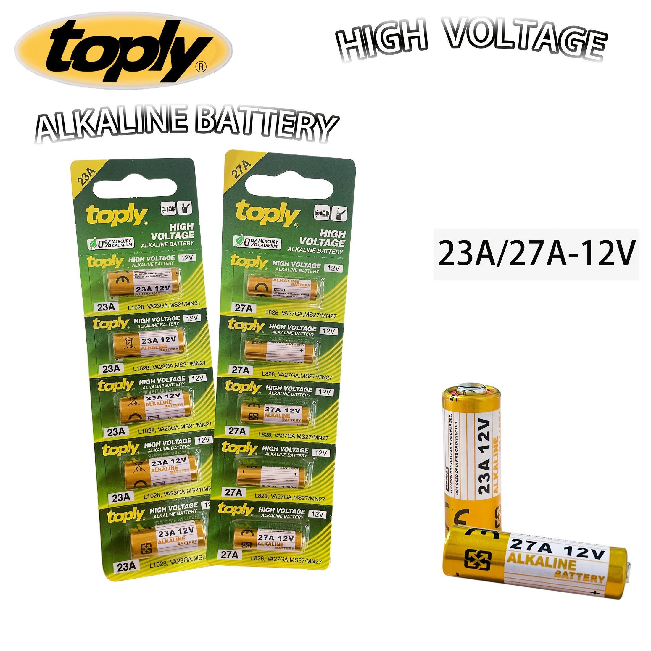 5-20 pezzi Batterie Alcaline 23A 27A 12V - Alta Capacità, Lunga…