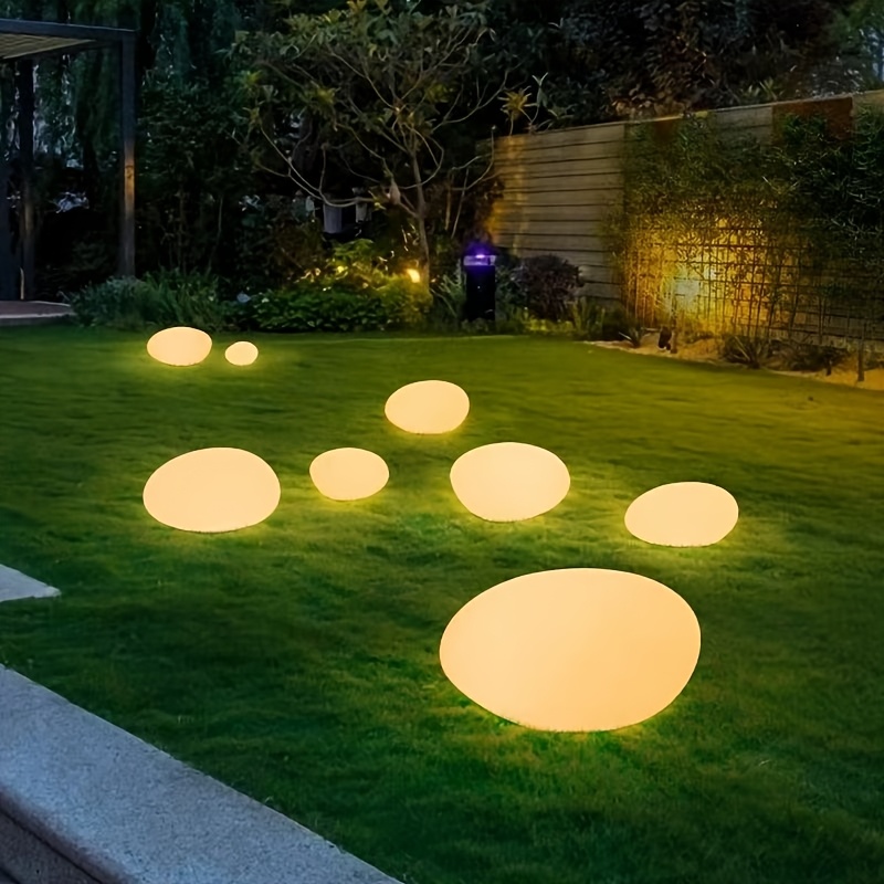 Luci Solari a Forma di Ciottolo - Illuminazione Esterna LED…