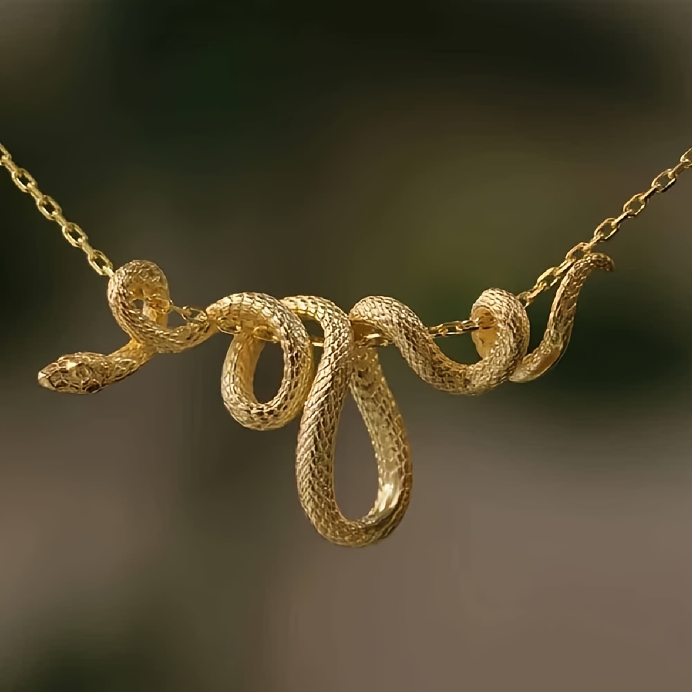 Collana a Serpente Avvolta Stile Individuale e Moderno, Design…