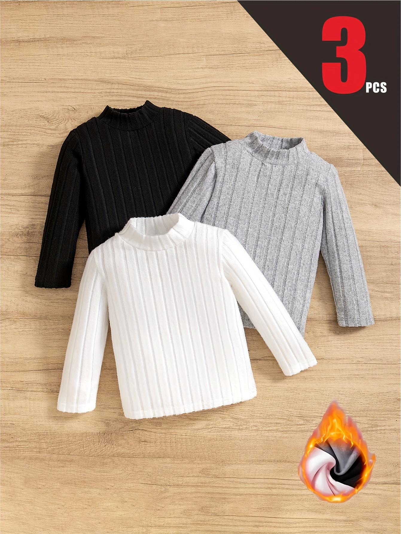 Set da 3 pezzi di intimo a costine a girocollo in morbido…